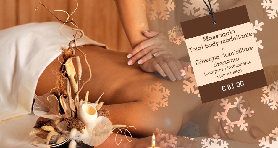 Pacchetto Massaggio Total body modellante più Sinergia domiciliare drenante